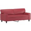vidaXL Canap&eacute; &agrave; 2 places Rouge bordeaux 140 cm Similicuir