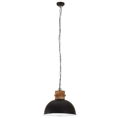 vidaXL Lampe suspendue industrielle 25 W Noir Rond Manguier 42 cm E27