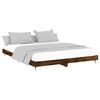 vidaXL Cadre de lit sans matelas ch&ecirc;ne fum&eacute; 200x200 cm bois ing&eacute;nierie