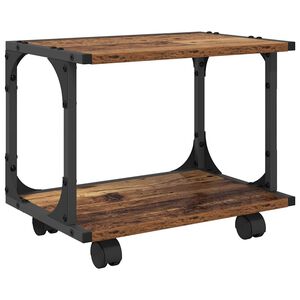 vidaXL Support d'imprimante Bois ancien 41 x 28 x 33,5 cm