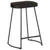 vidaXL Tabourets de bar lot de 2 noir 45x40x62 cm bois manguier massif