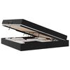vidaXL Lit avec rangement et matelas avec matelas 2 pcs Noir Cuir