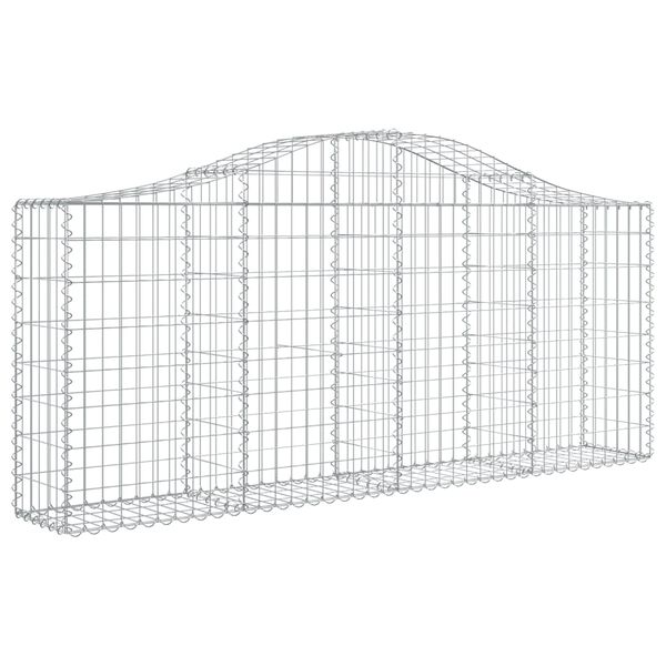 vidaXL Paniers &agrave; gabions arqu&eacute;s 8 pcs 200x30x80/100 cm Fer galvanis&eacute;