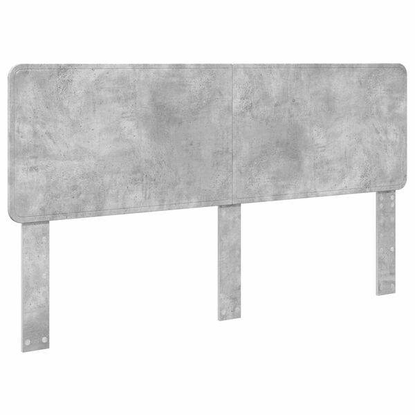 vidaXL T&ecirc;te de lit Gris b&eacute;ton 200 cm Bois d'ing&eacute;nierie