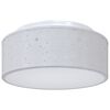 vidaXL Lampe de plafond Gris 30 x 13,5 cm tissu