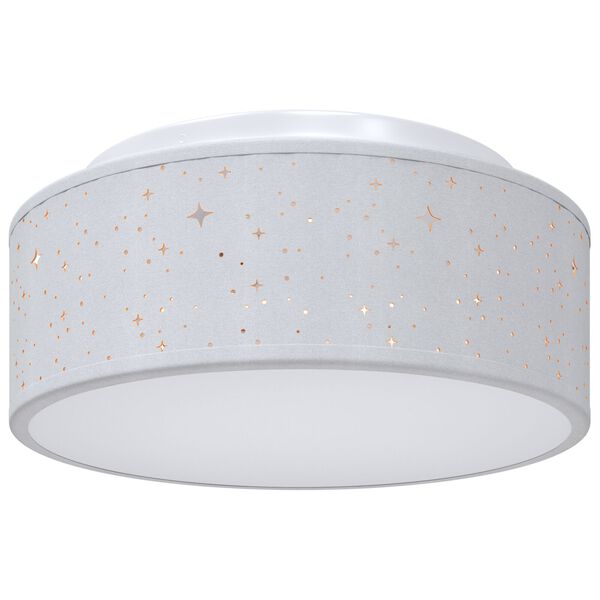 vidaXL Lampe de plafond Gris 30 x 13,5 cm tissu