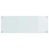 vidaXL Cr&eacute;dence de cuisine 2 pcs Blanc 110 x 40 cm verre tremp&eacute;