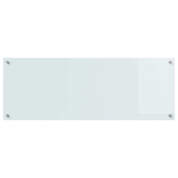 vidaXL Cr&eacute;dence de cuisine 2 pcs Blanc 110 x 40 cm verre tremp&eacute;