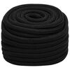 vidaXL Corde utilitaire polyvalente 25 mm 25 m Noir Polyester