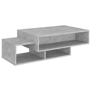 vidaXL Table basse Gris b&eacute;ton 105x55x32 cm Bois d&rsquo;ing&eacute;nierie