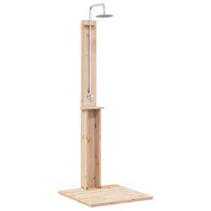 vidaXL Douche d'ext&eacute;rieur Naturel 75 x 76 x 217 cm Pin massif