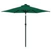 vidaXL Parasol de jardin avec m&acirc;t en acier vert 225x225x212 cm