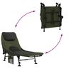 vidaXL Lit de pêche avec pieds à boue réglables pliable vert