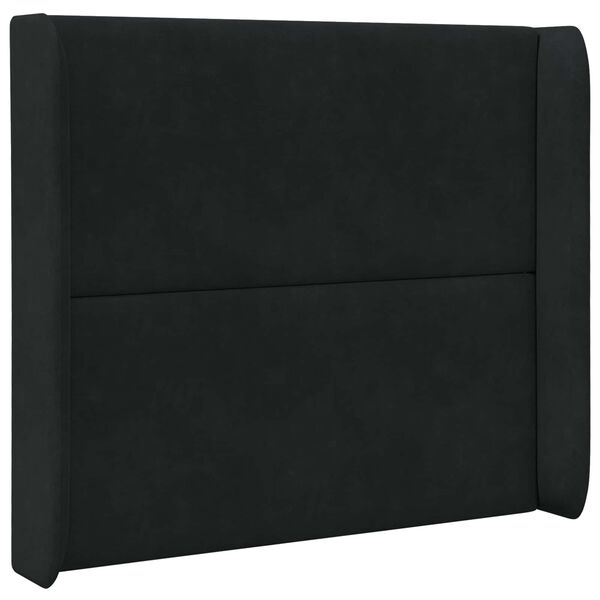 vidaXL Oreille de t&ecirc;te de lit Noir 80 x 16 x 4 cm Velours