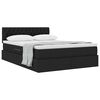 vidaXL Lit avec rangement et matelas avec matelas Noir 140 x 200 cm