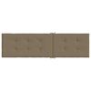 vidaXL Coussin de chaise longue taupe m&eacute;lang&eacute; (75+105) x 50 x 4 cm tissu