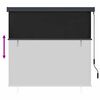 vidaXL Store enrouleur Rayé Anthracite 180 x 250 cm Tissu et Aluminium
