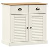 vidaXL Buffet avec tiroirs VIGO 78x40x75 cm blanc bois massif de pin