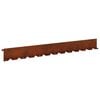 vidaXL Bordure de Pelouse 10 pc 102 x 10 x 4 cm Acier Rouill&eacute;