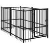 vidaXL Chenil pour chien Noir 193,5x97x100 cm Acier