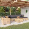 vidaXL Salon de jardin 7 pcs avec coussins Bois de teck solide