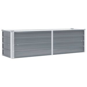 vidaXL Lit sur&eacute;lev&eacute; de jardin Acier galvanis&eacute; 160x40x45 cm Gris