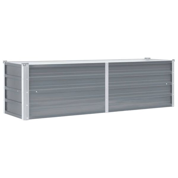 vidaXL Lit sur&eacute;lev&eacute; de jardin Acier galvanis&eacute; 160x40x45 cm Gris