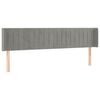 vidaXL T&ecirc;te de lit avec oreilles Gris clair 183x16x78/88 cm Velours
