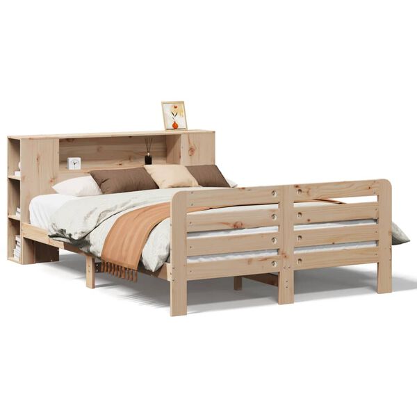 vidaXL Cadre de lit sans matelas 135x190 cm bois de pin massif