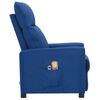 vidaXL Fauteuil électrique de massage Bleu Tissu