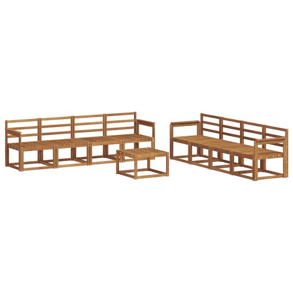 vidaXL Ensemble de canap&eacute;s d'ext&eacute;rieur 9 pcs Naturel