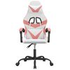 vidaXL Chaise de jeu Blanc et rose Similicuir