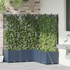 vidaXL Cache-pot de jardin 2 pcs Gris 80 x 40 x 125,5 cm Acier