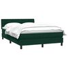 vidaXL Sommier &agrave; lattes de lit et matelas vert fonc&eacute; 140x210cm velours