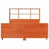 vidaXL Lit bibliothèque sans matelas cire marron 120x190cm bois massif