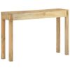vidaXL Table console 110x30x75 cm bois de manguier massif blanchi