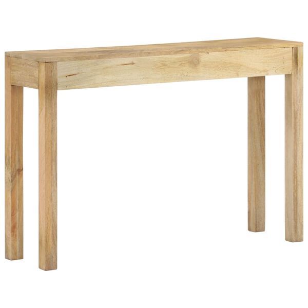 vidaXL Table console 110x30x75 cm bois de manguier massif blanchi