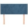 vidaXL T&ecirc;te de lit avec oreilles Bleu Fonc&eacute; 83x16x78/88 cm Velours