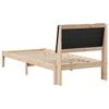 vidaXL Cadre de lit Marron et noir 90 x 190 cm Bois massif en pin
