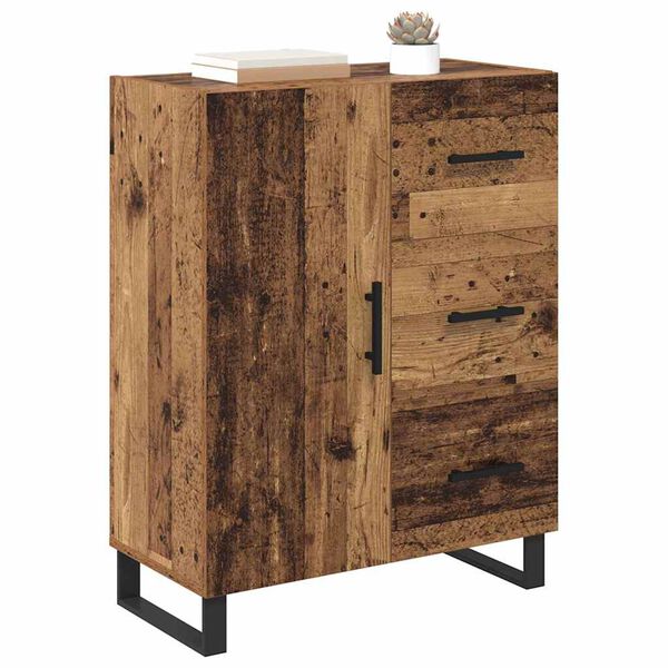 vidaXL Buffet Bois Ancien 69,5 x 34 x 90 cm Bois d'ing&eacute;nierie et fer