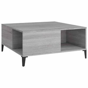vidaXL Table basse sonoma gris 80x80x36,5 cm bois d'ing&eacute;nierie
