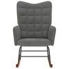 vidaXL Chaise à bascule Gris foncé Velours