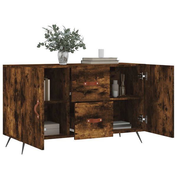 vidaXL Buffet ch&ecirc;ne fum&eacute; 100x36x60 cm bois d'ing&eacute;nierie