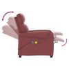 vidaXL Fauteuil de massage électrique Rouge bordeaux Similicuir