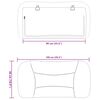 vidaXL Coussin de t&ecirc;te de lit Hvar blanc 90 cm similicuir