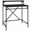 vidaXL Bureau noir 80x50x90 cm bois d'ing&eacute;nierie et fer
