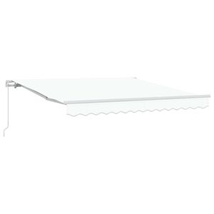 vidaXL Auvent manuel 3 x 2,5 m Blanc 100 % polyester