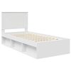 vidaXL Cadre de lit Blanc 75 x 190 cm Bois de pin massif