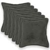 vidaXL Housse de coussin 6 pc HOUTEN Gris fonc&eacute; 40 x 40 cm Boucl&eacute;