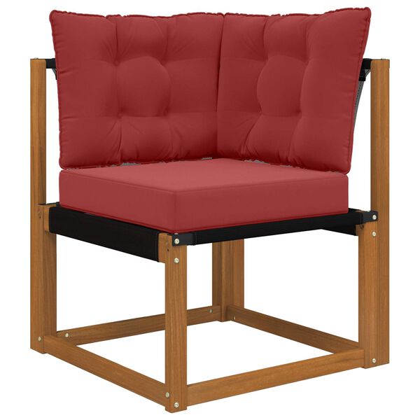 vidaXL Coussin de canap&eacute; d'ext&eacute;rieur 3 pcs Bordeaux Polyester